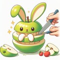 林檎うさぎの作り方 2枚目