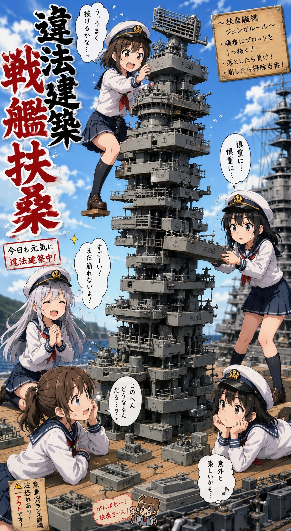 違法建築戦艦扶桑艦橋ジェンガお姉やん | の人気AIイラスト・グラビア