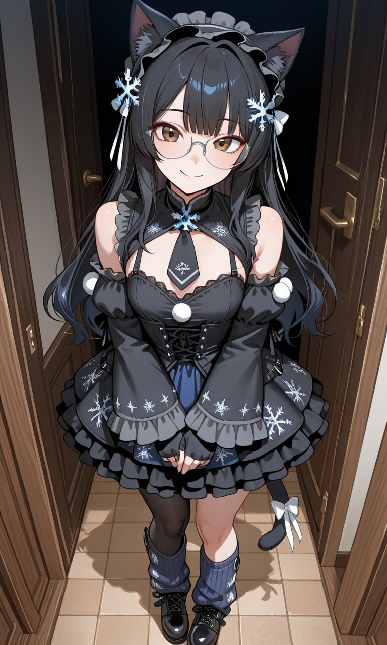 <うちの子ちゃん>冬のパンクロリィタ🐈 | の人気AIイラスト・グラビア