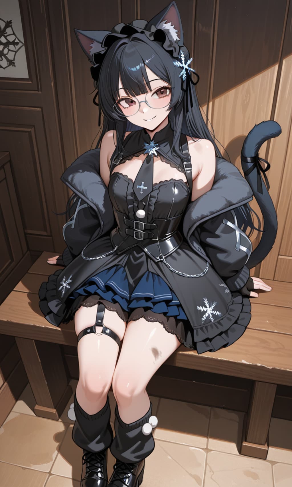 <うちの子ちゃん>冬のパンクロリィタ🐈