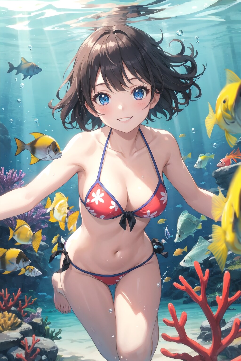 南国の海の水着女子(V4B)