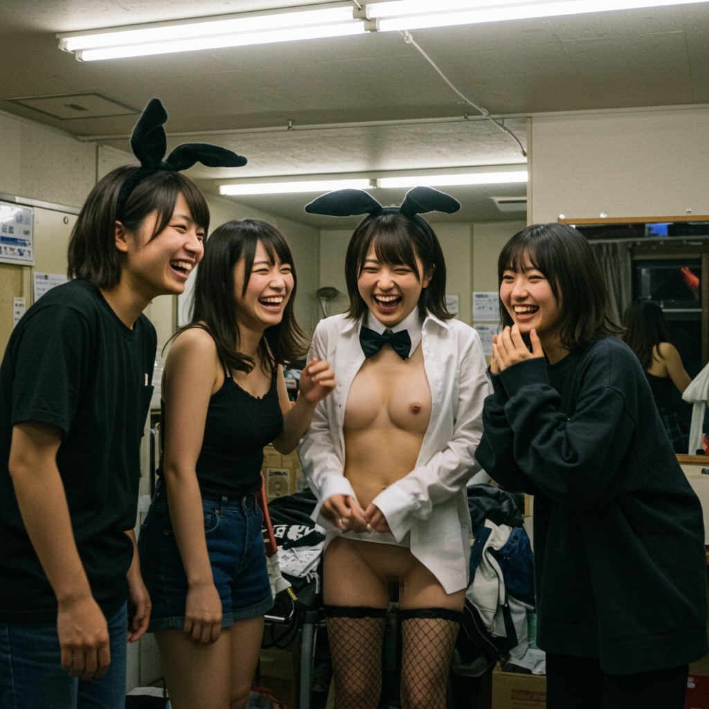 ノリで逆バニー罰ゲームさせられる大学生