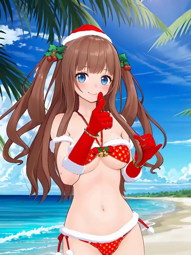 サンタビキニ動かすよ