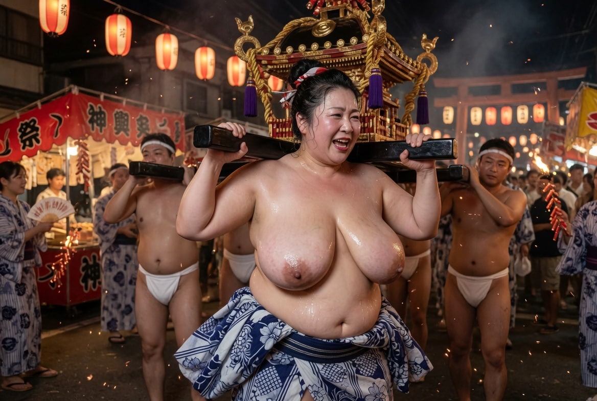 お祭り熟女