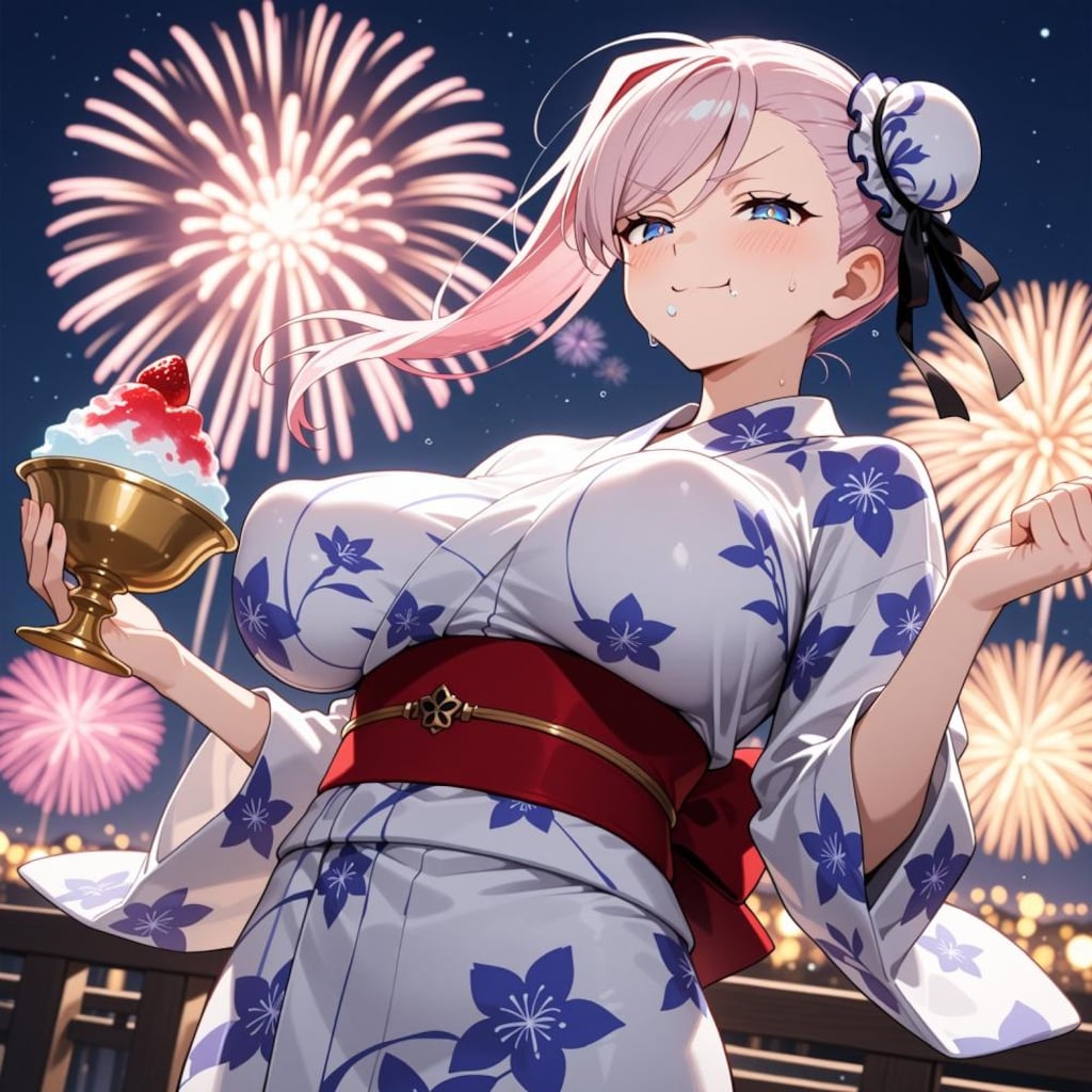 聖杯かき氷浴衣コスプレ人妻武蔵ちゃん