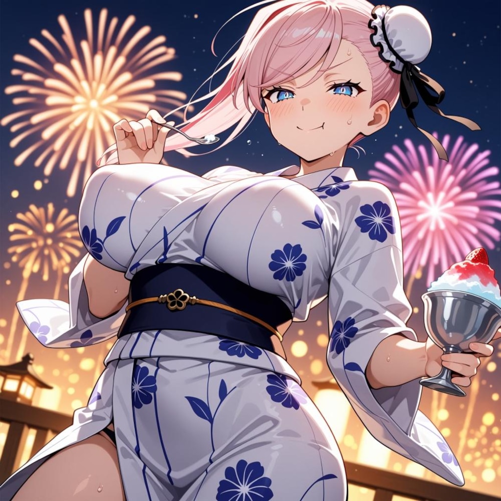 聖杯かき氷浴衣コスプレ人妻武蔵ちゃん