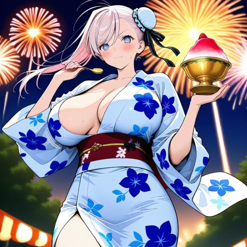 聖杯かき氷浴衣コスプレ人妻武蔵ちゃん