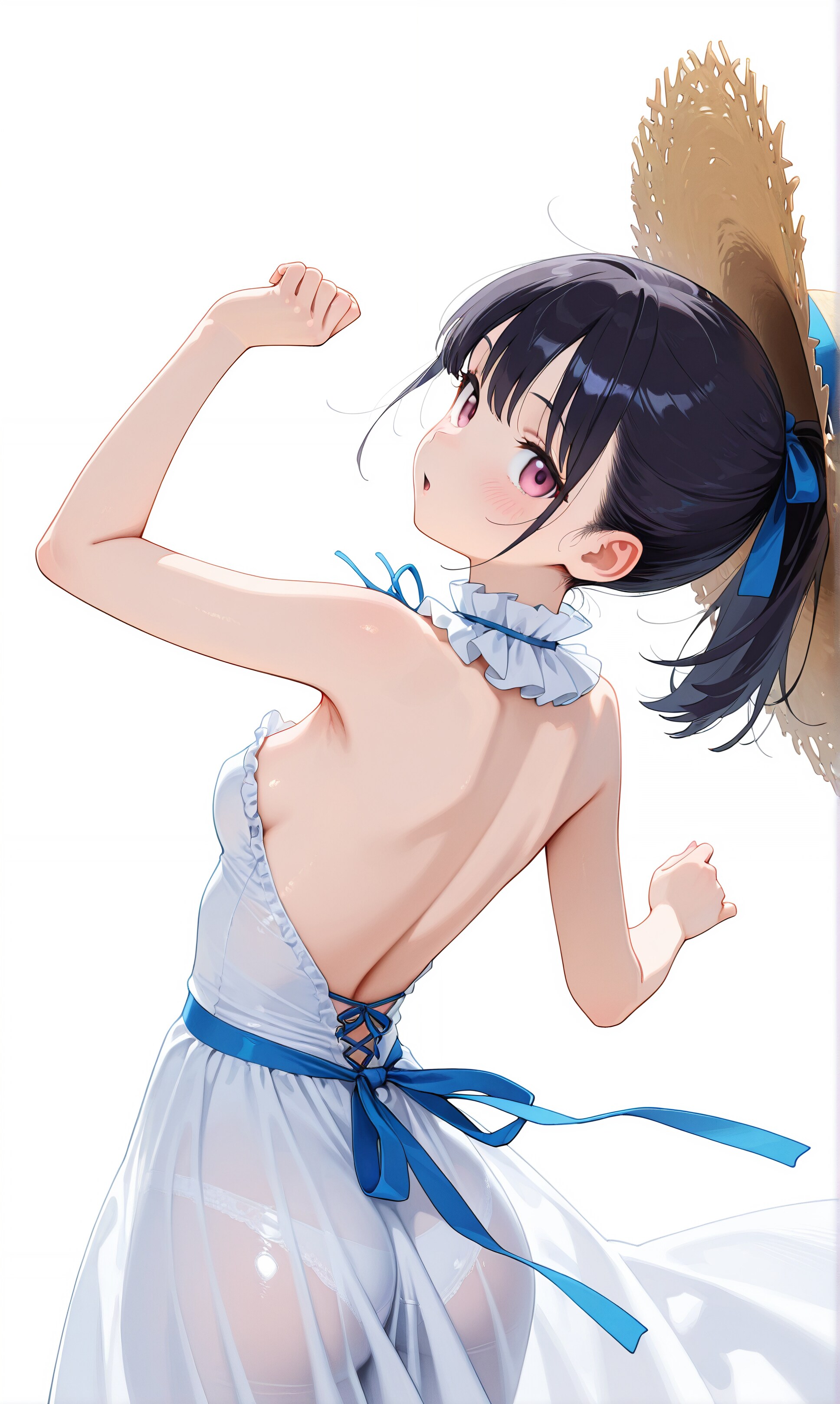 麦わら帽子と少女