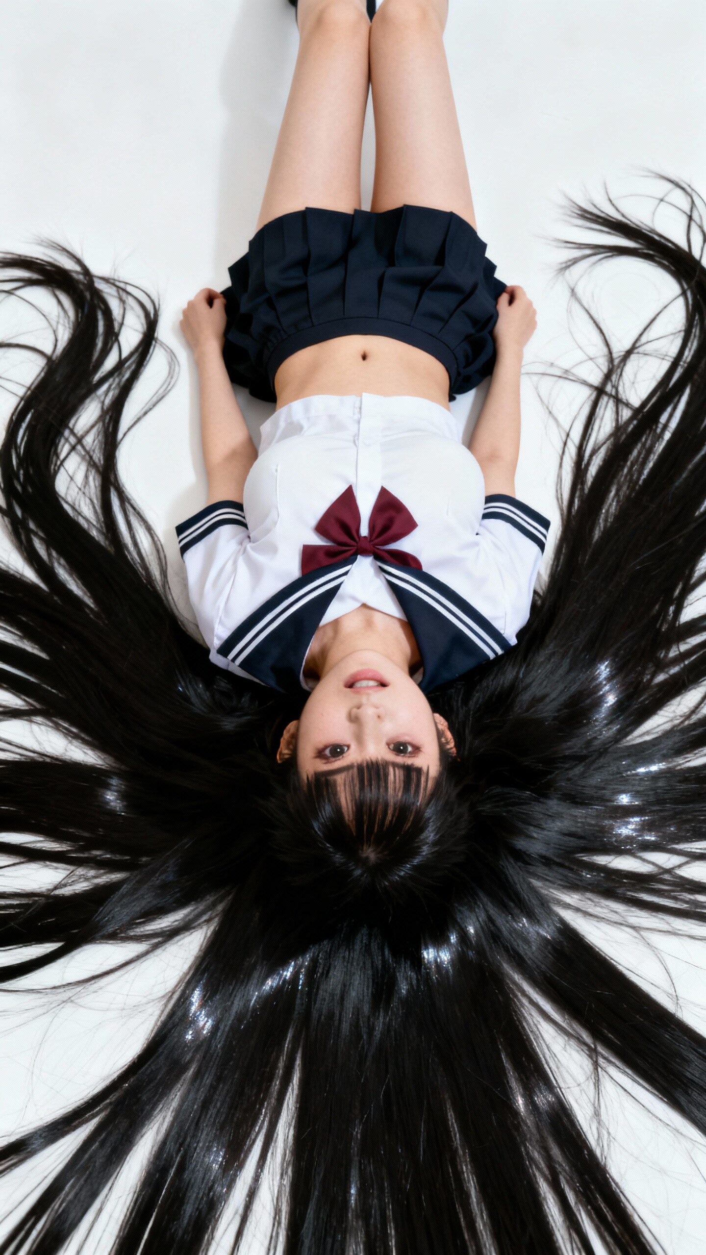 寝ている女子