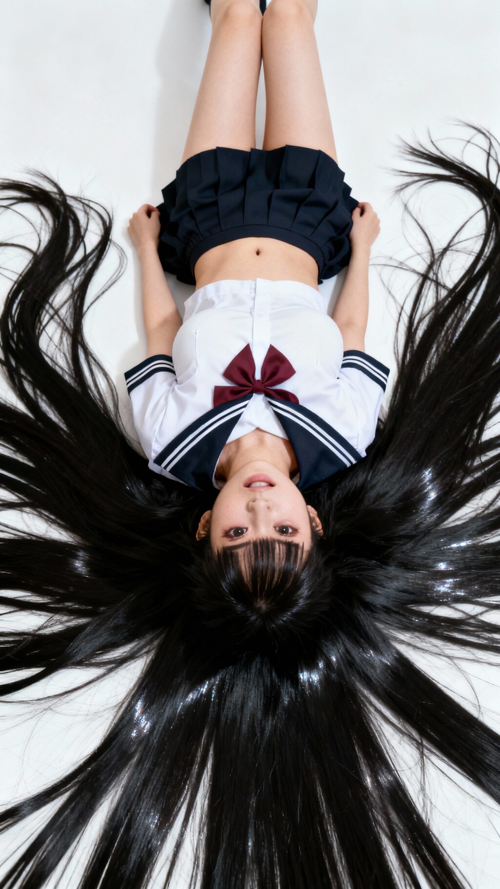 寝ている女子