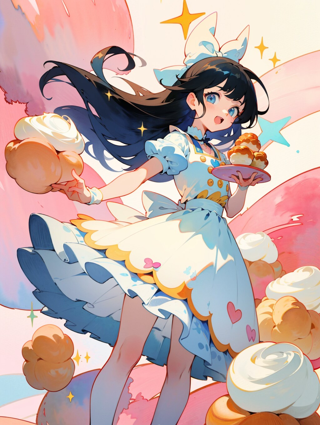 シュークリームで彩る笑顔のキャンパス