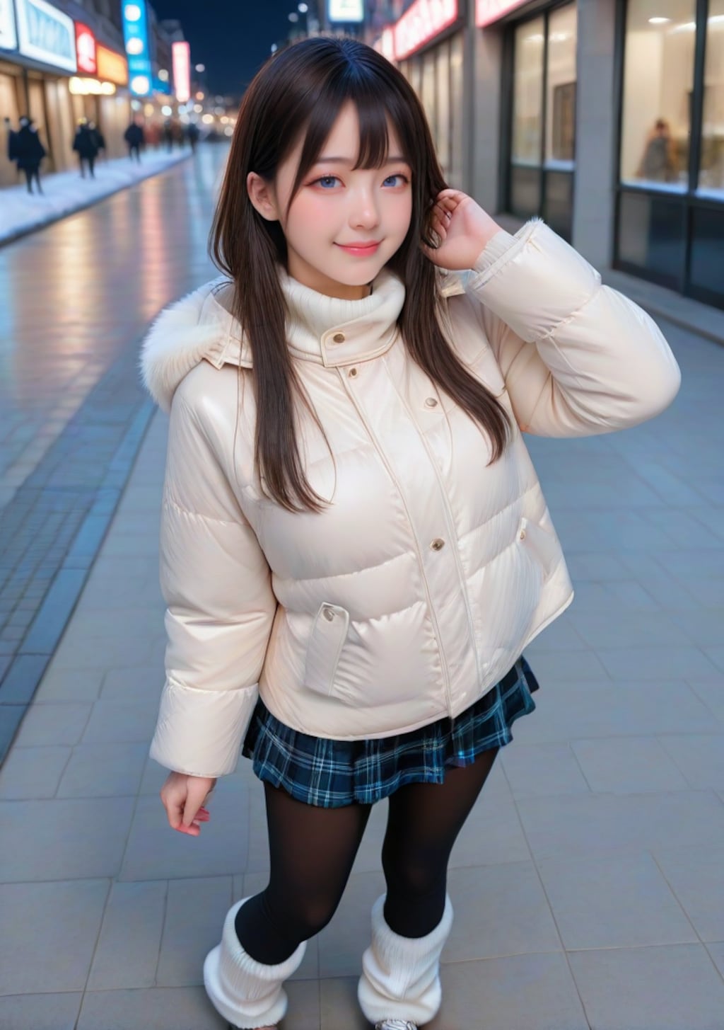 寒くてもミニスカ