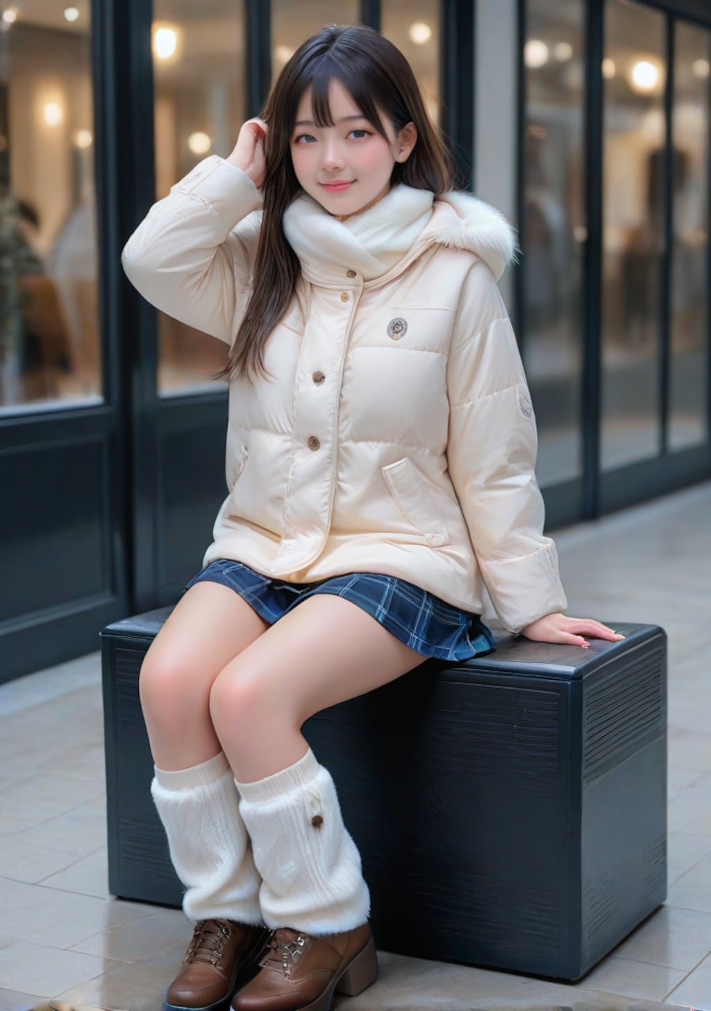 寒くてもミニスカ