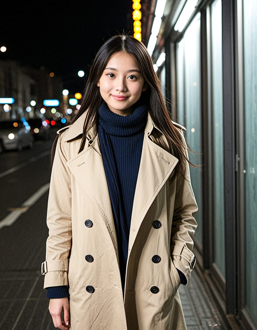 繁華街を歩く女性_8