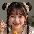 あの娘とお食事《このごろ流行りの女の子SeaArt》 3枚目