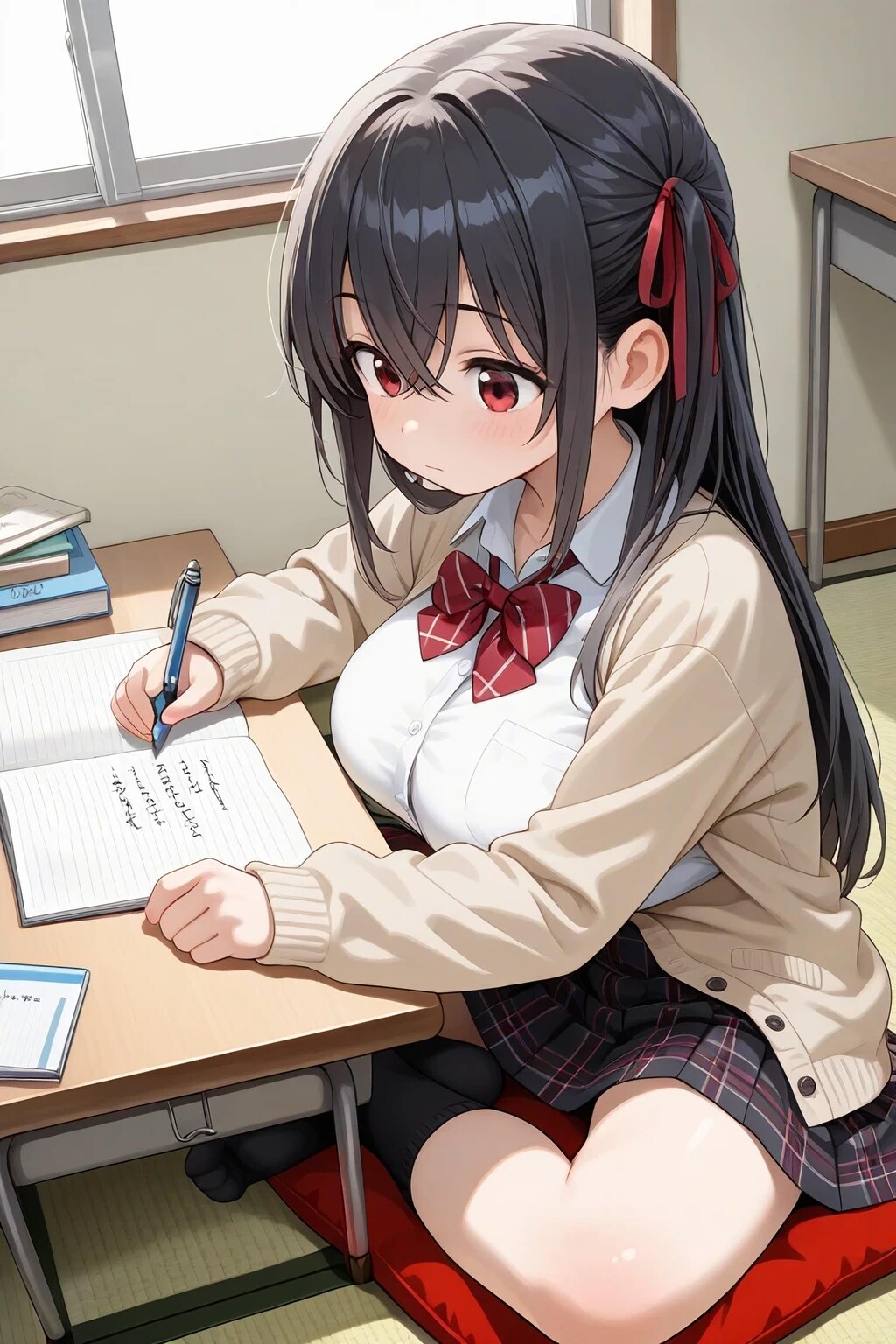 畳敷きの教室でリラックス