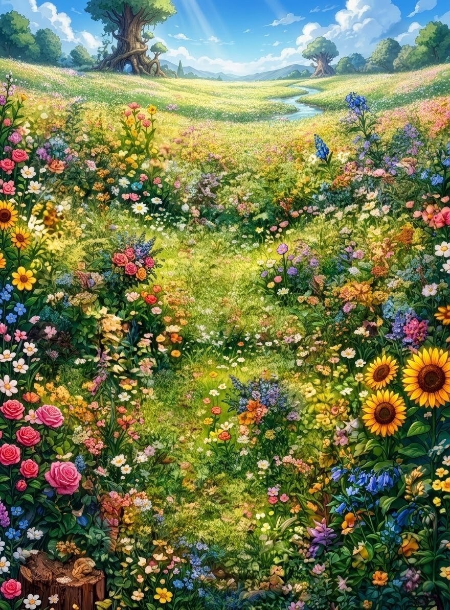 花の楽園 | の人気AIイラスト・グラビア