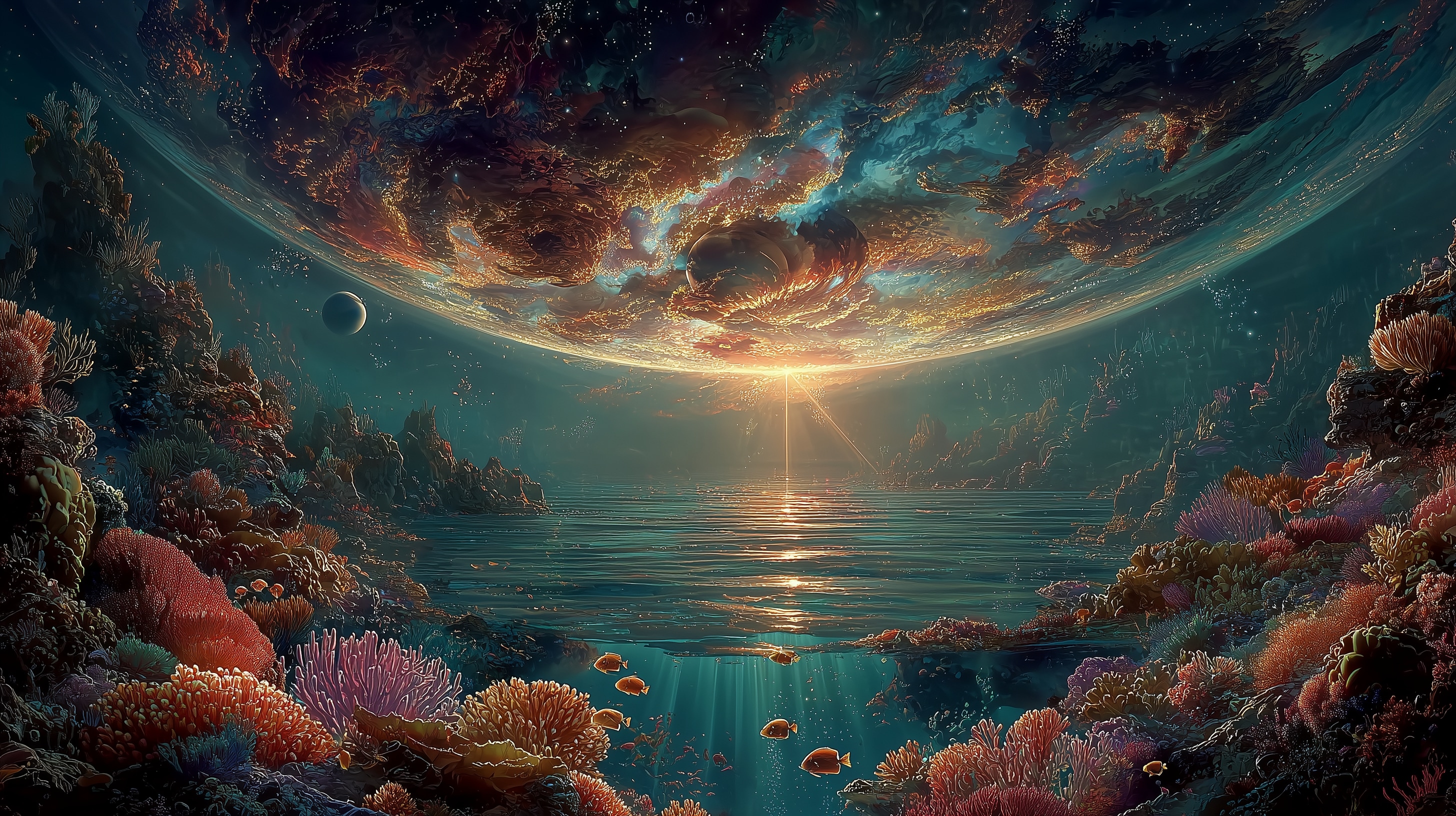 Beneath the Celestial Tide | の人気AIイラスト・グラビア