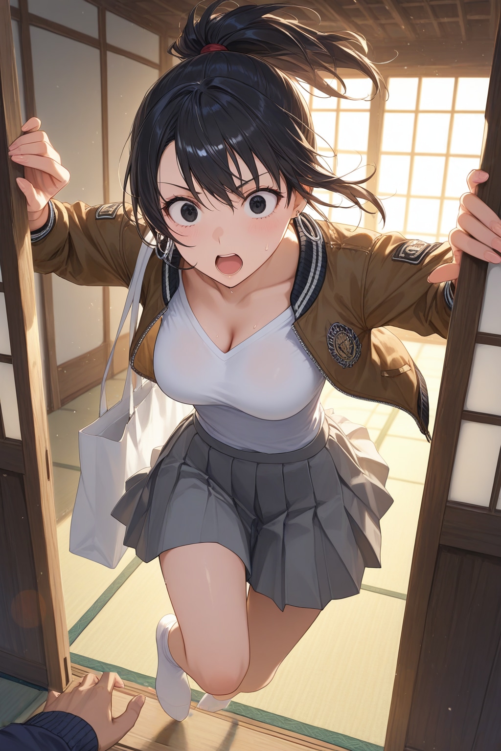 遅刻するぅっ～！♡　大慌てのお姉さん | の人気AIイラスト・グラビア