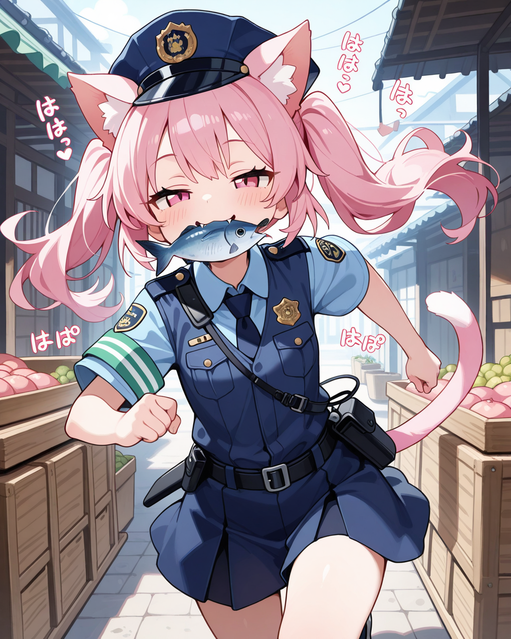 こらーっ魚を返せぇ～っ！！この泥棒ねこ・・・・って・・・えっ！？？ | の人気AIイラスト・グラビア