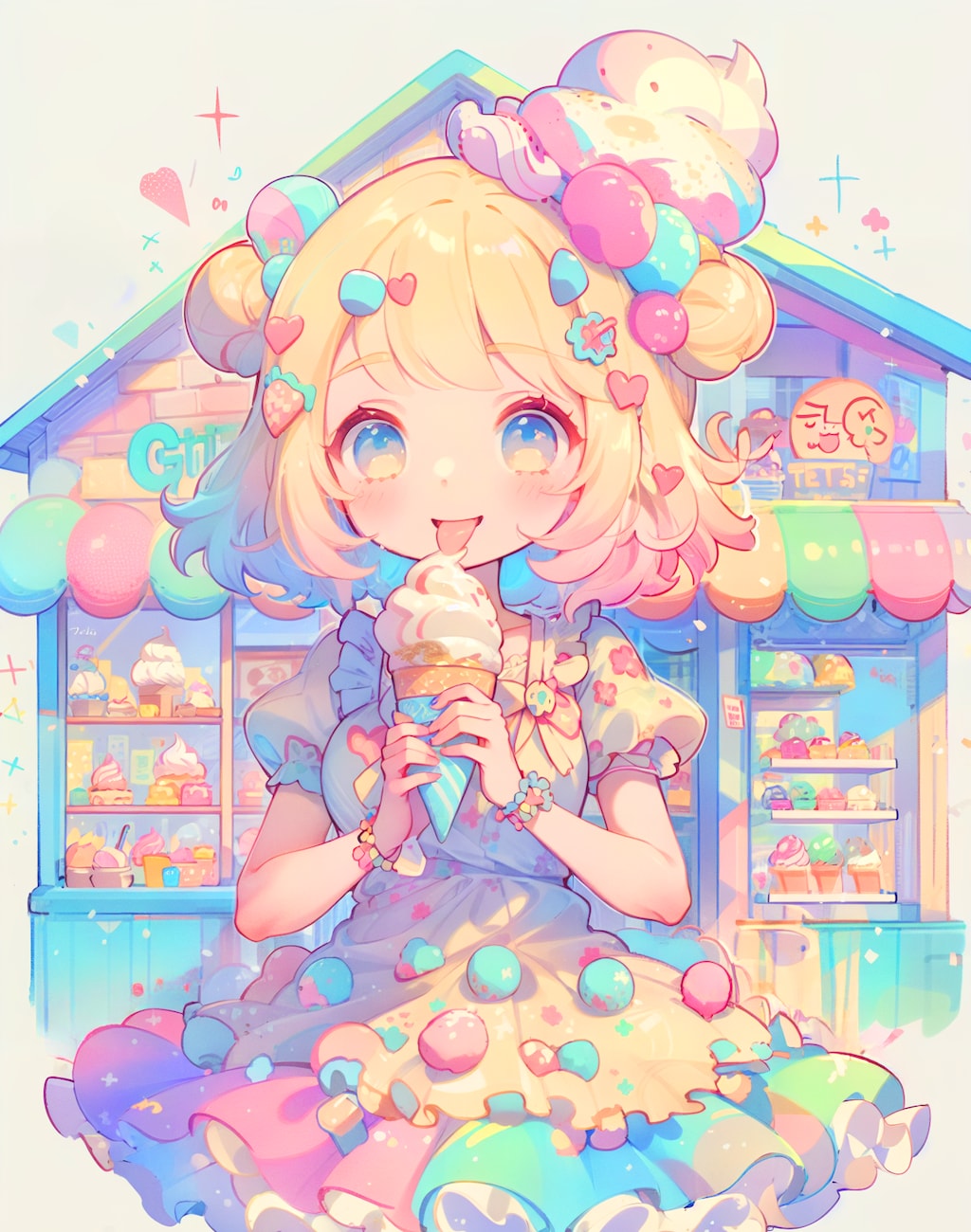 カラフルアイスクリーム娘