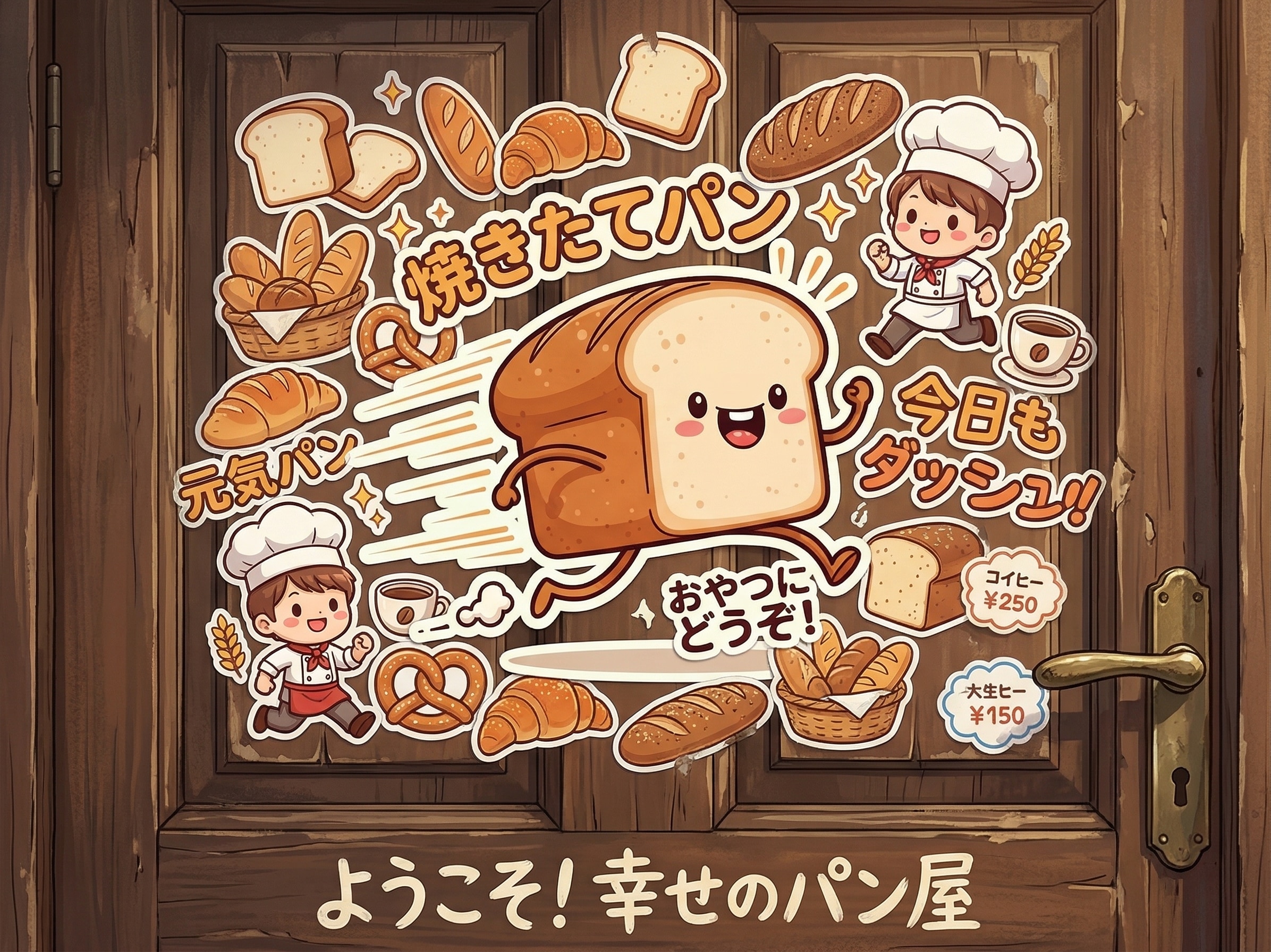 パン屋のステッカー | の人気AIイラスト・グラビア