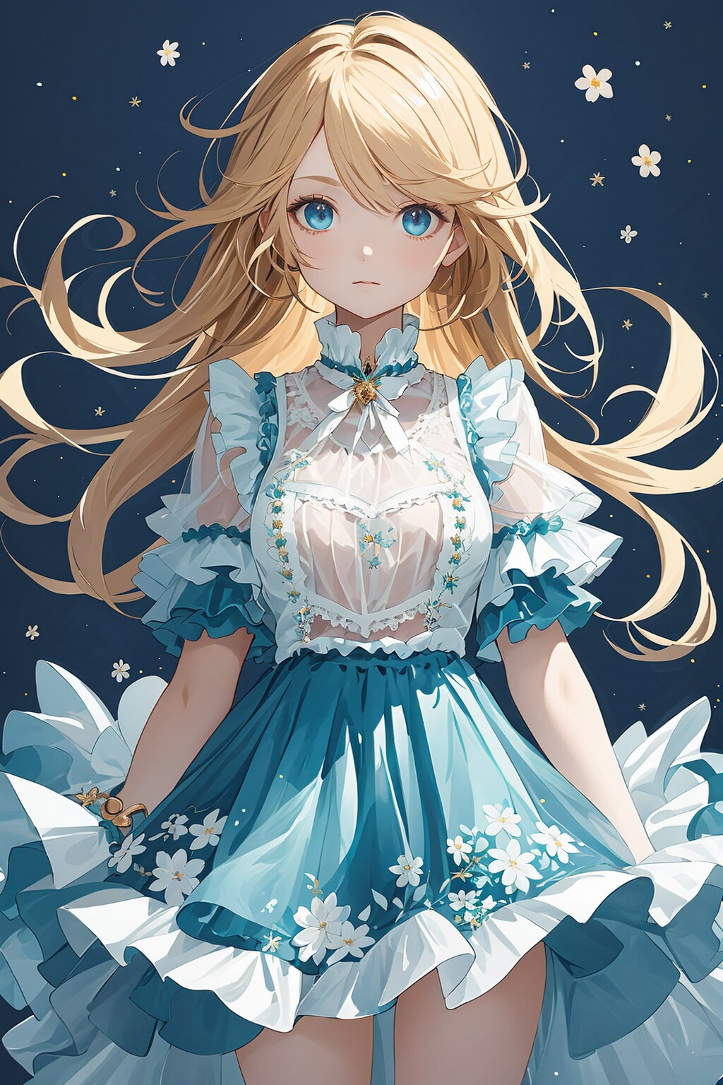 花柄ドレスのお嬢様