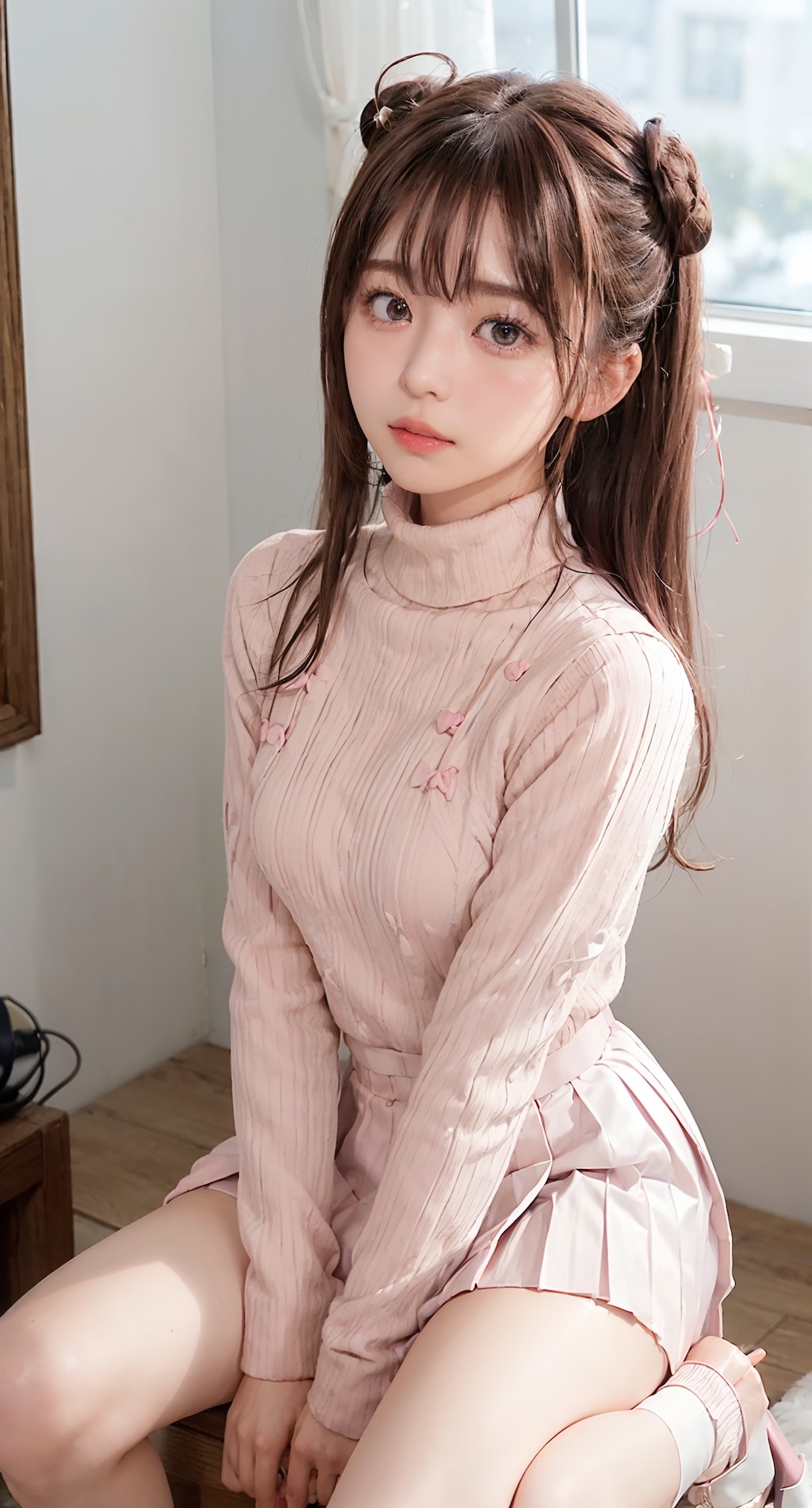 ニット美少女