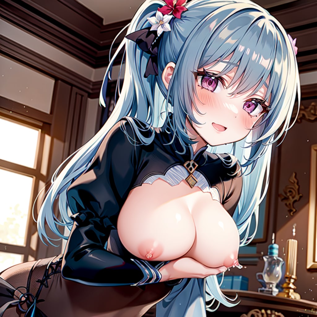 滴る母乳