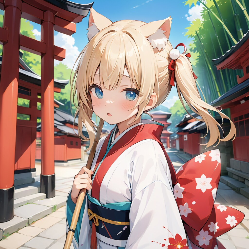 こるり「どうしてお掃除を」まや「巫女バイトで何でもやりますと言ったからだ」 | の人気AIイラスト・グラビア