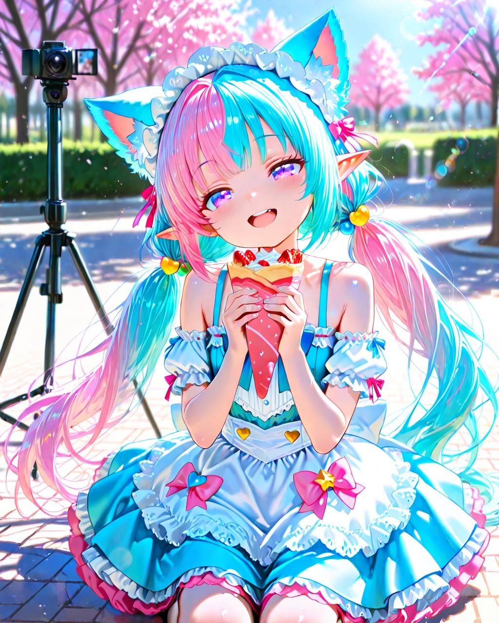 12枚）クレープとケモ耳エルフさん①