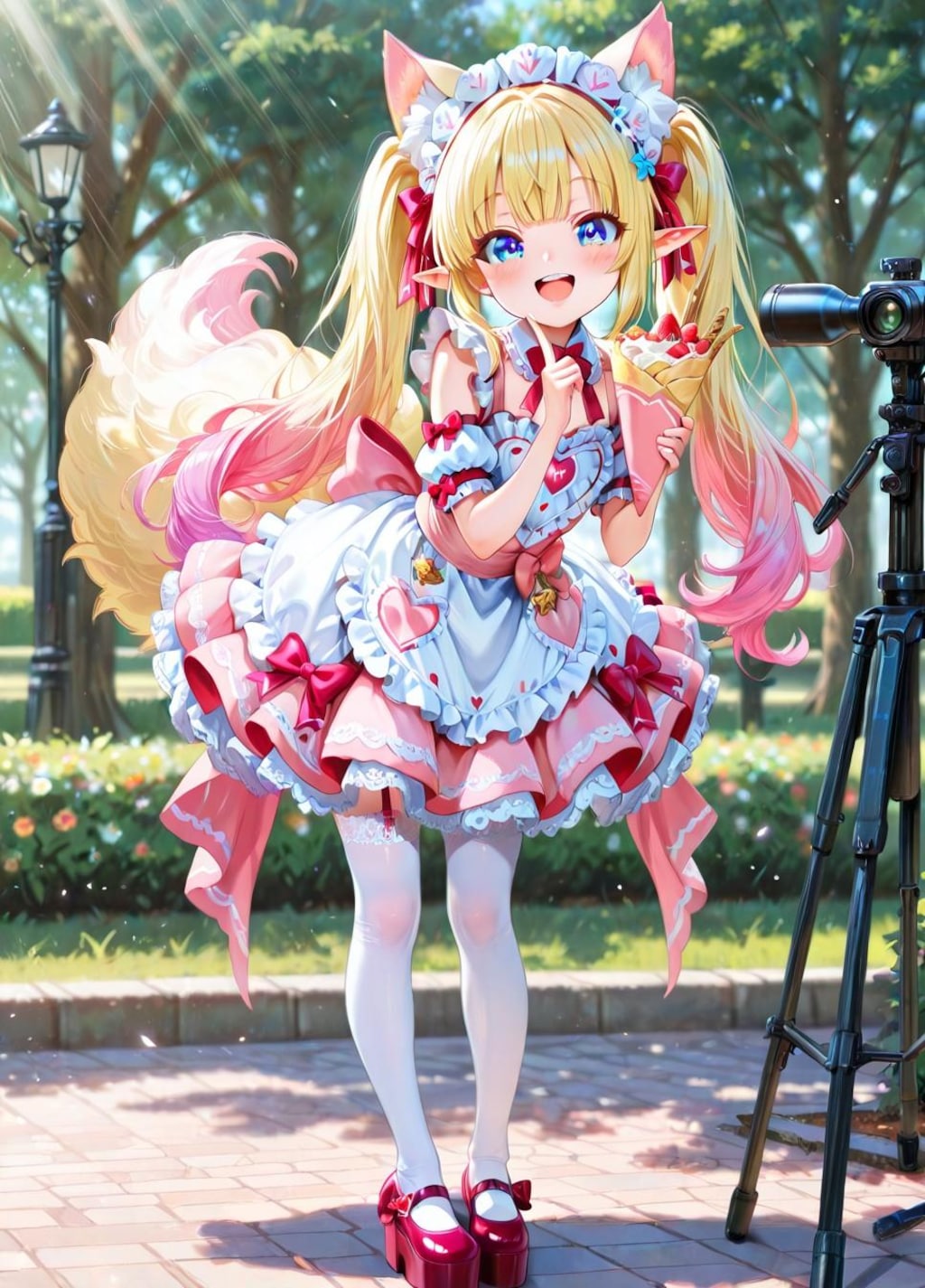 12枚）クレープとケモ耳エルフさん①