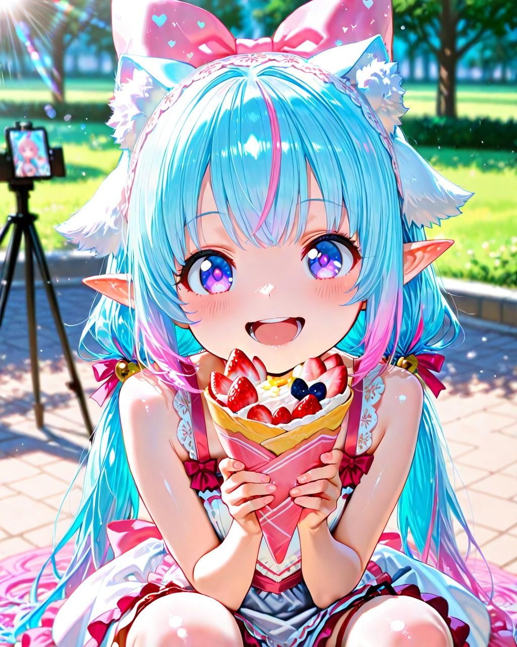 12枚）クレープとケモ耳エルフさん①