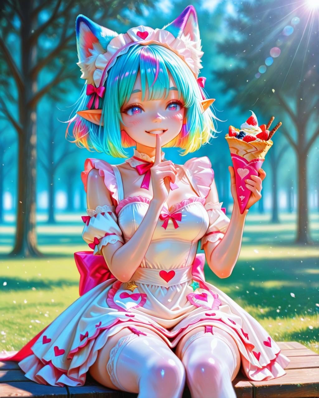 12枚）クレープとケモ耳エルフさん①