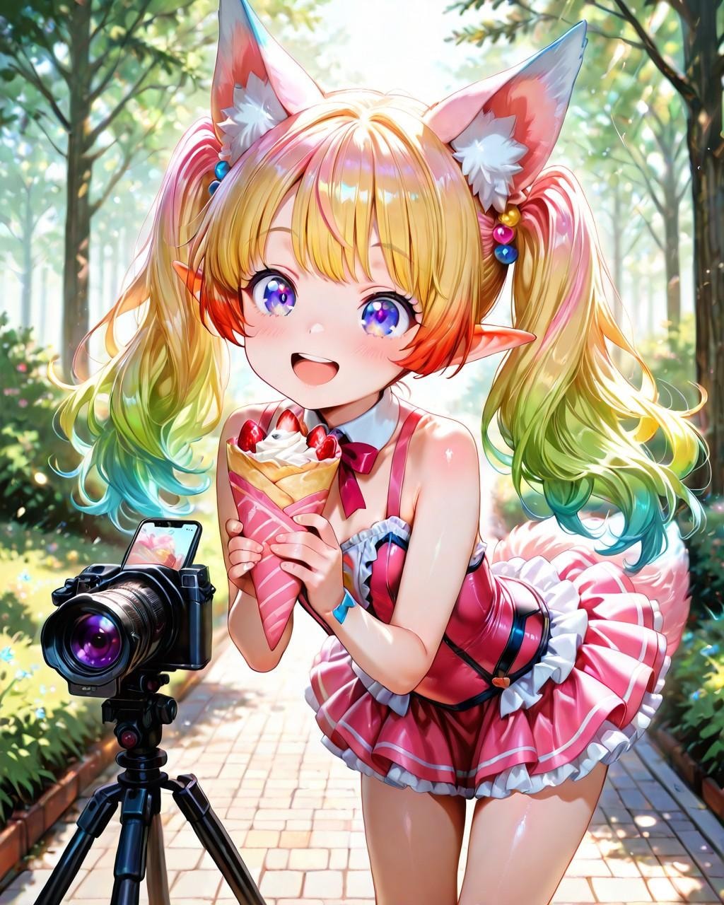 12枚）クレープとケモ耳エルフさん①