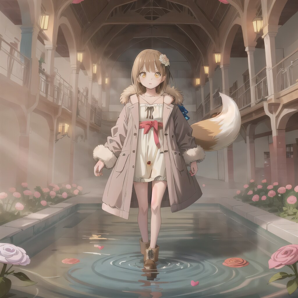 茶髪ボブでコートの少女２