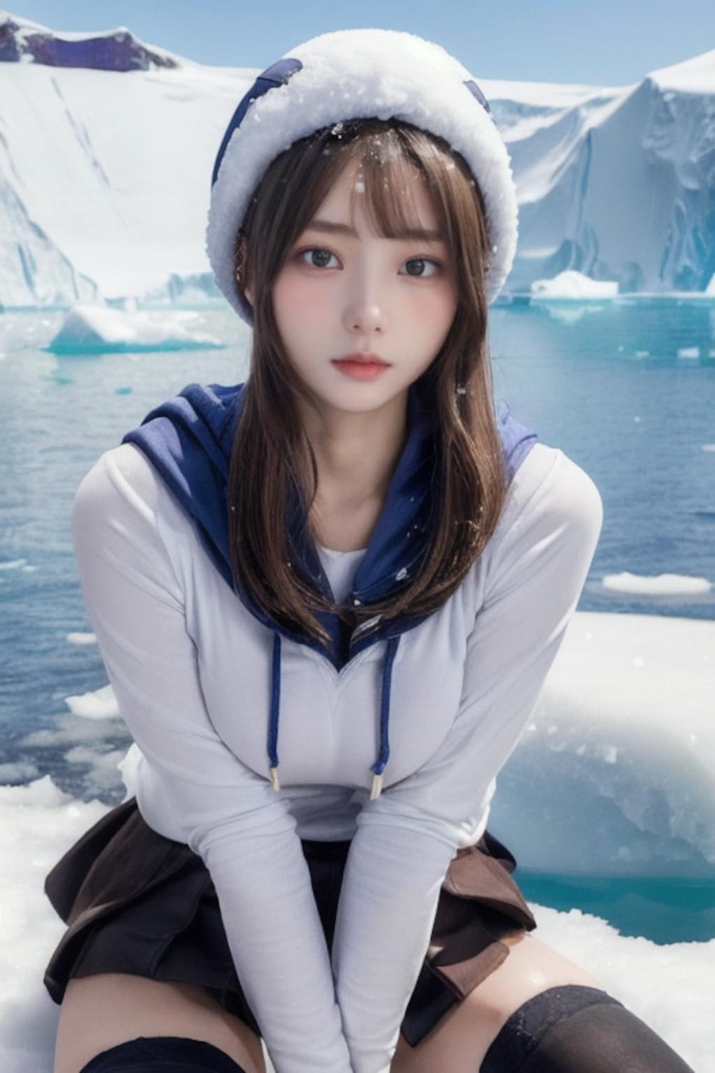 南極で涼を感じておりまっ娘ちゃん