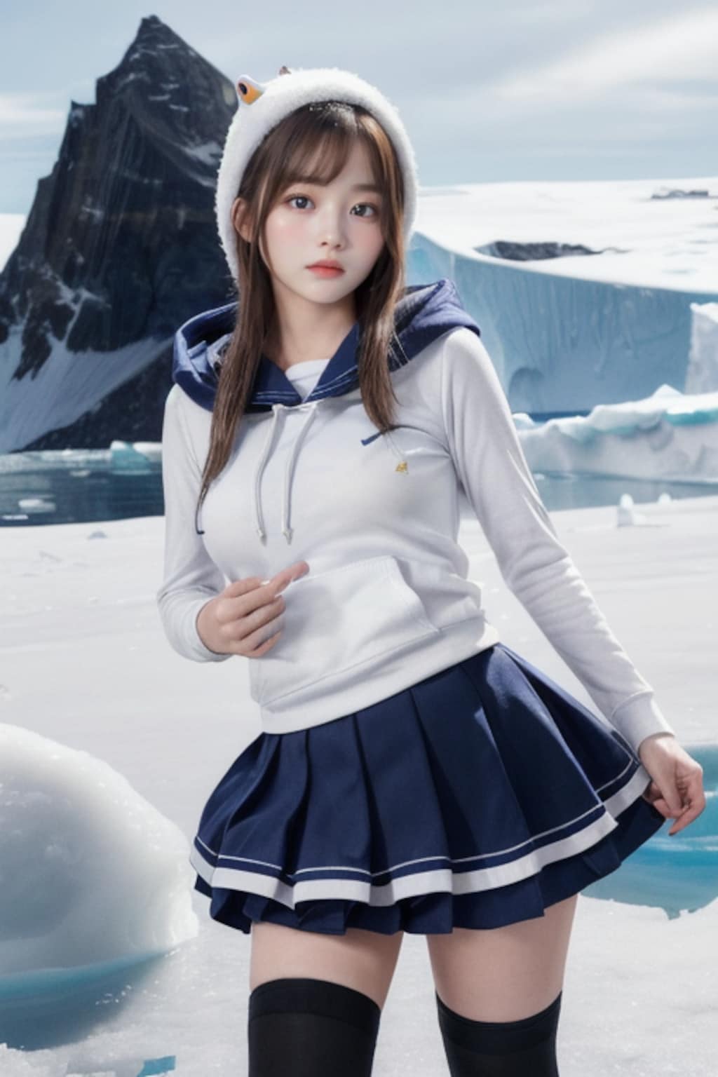 南極で涼を感じておりまっ娘ちゃん