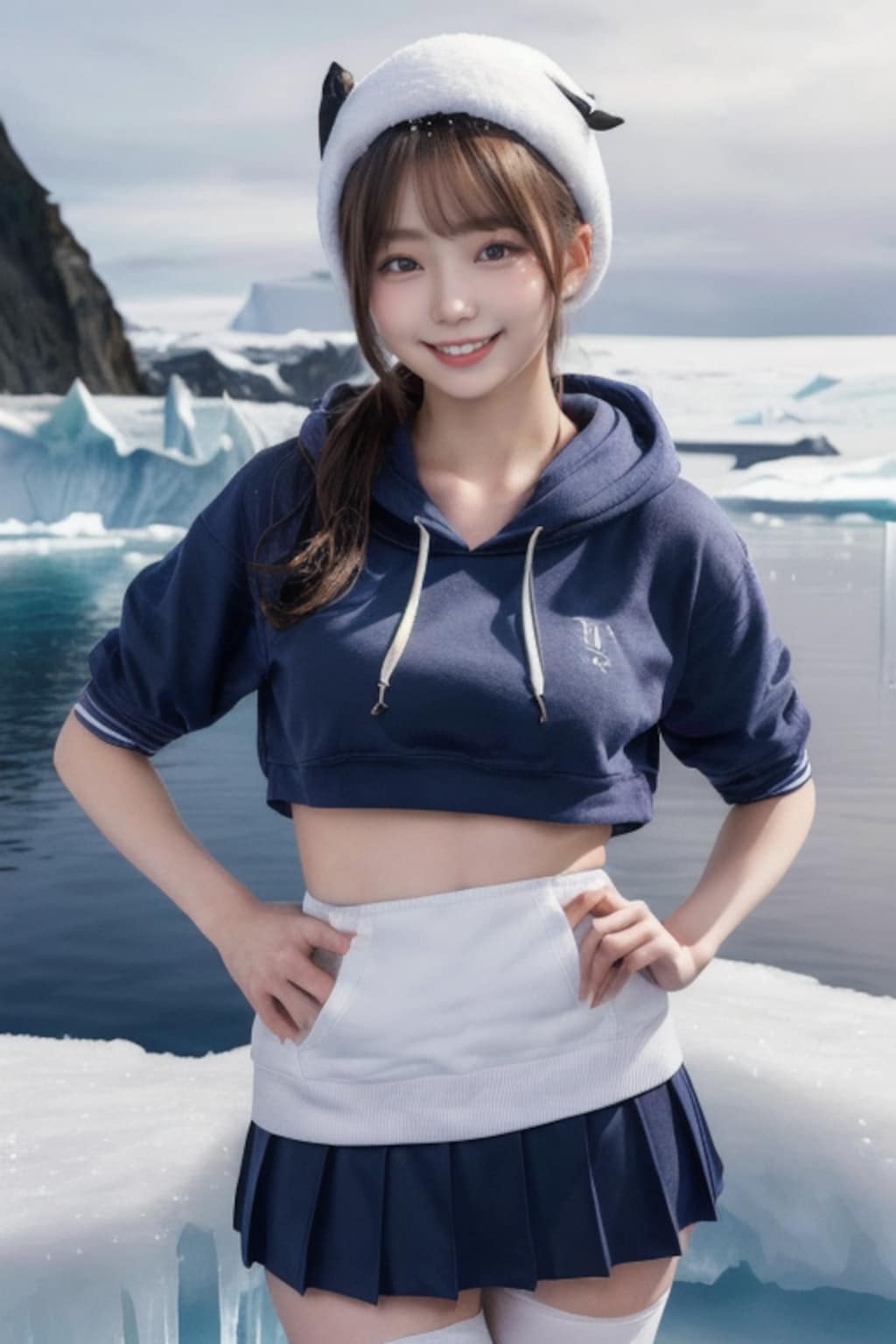 南極で涼を感じておりまっ娘ちゃん