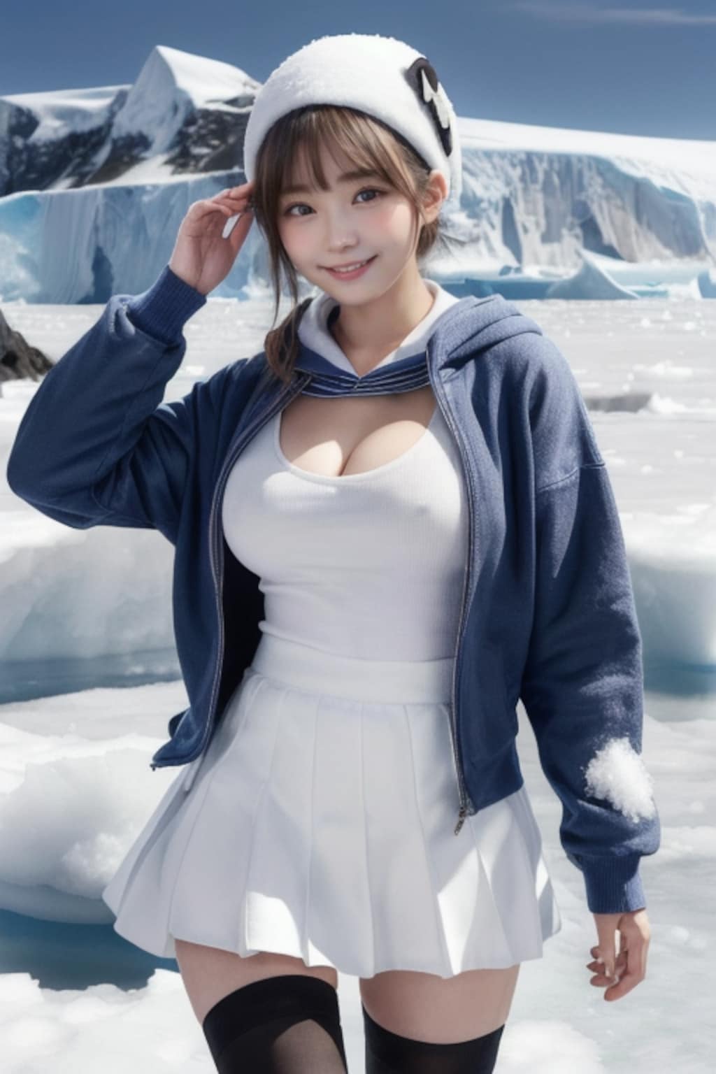 南極で涼を感じておりまっ娘ちゃん