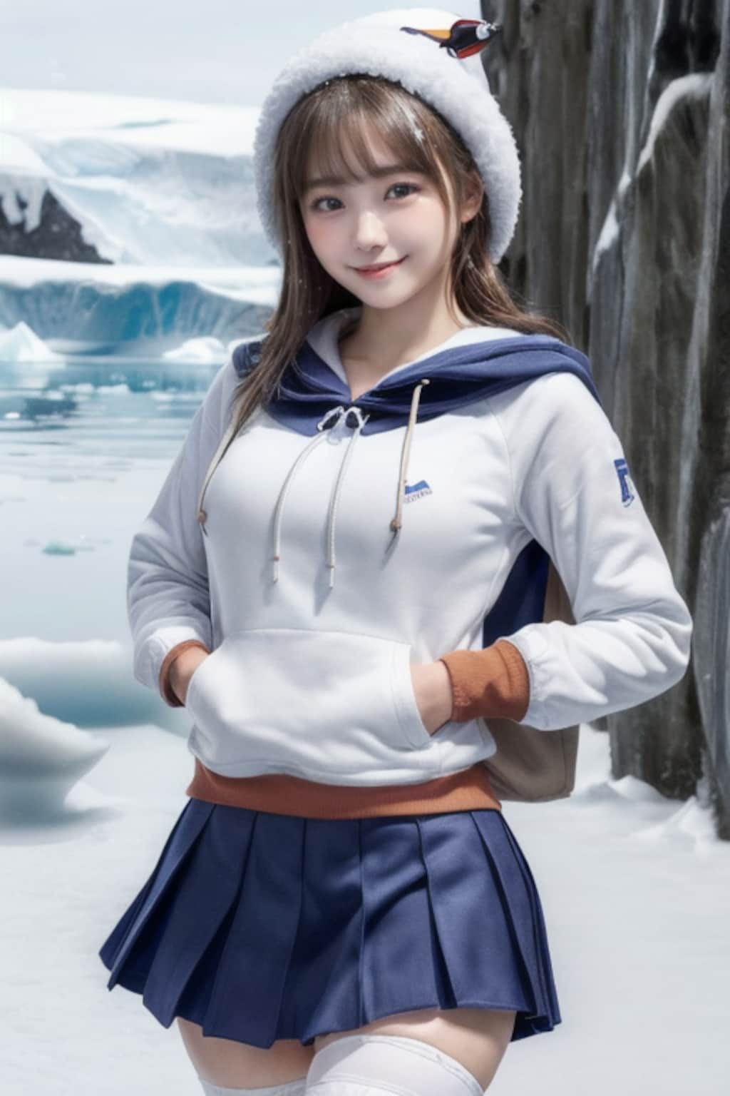 南極で涼を感じておりまっ娘ちゃん
