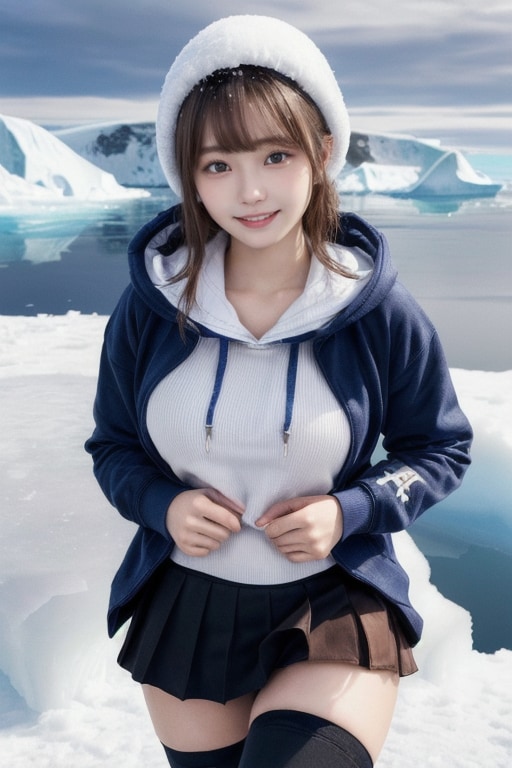 南極で涼を感じておりまっ娘ちゃん