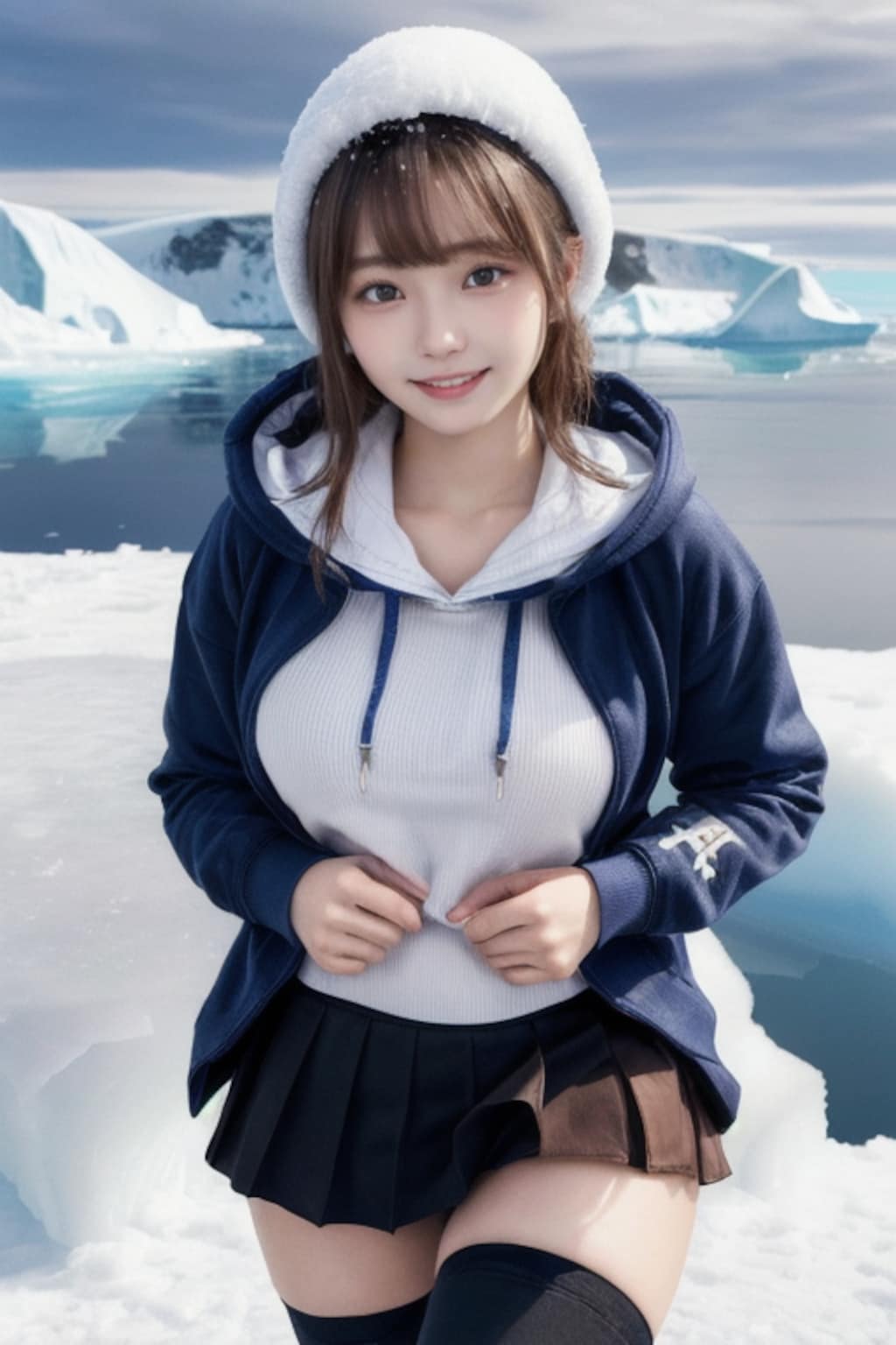 南極で涼を感じておりまっ娘ちゃん