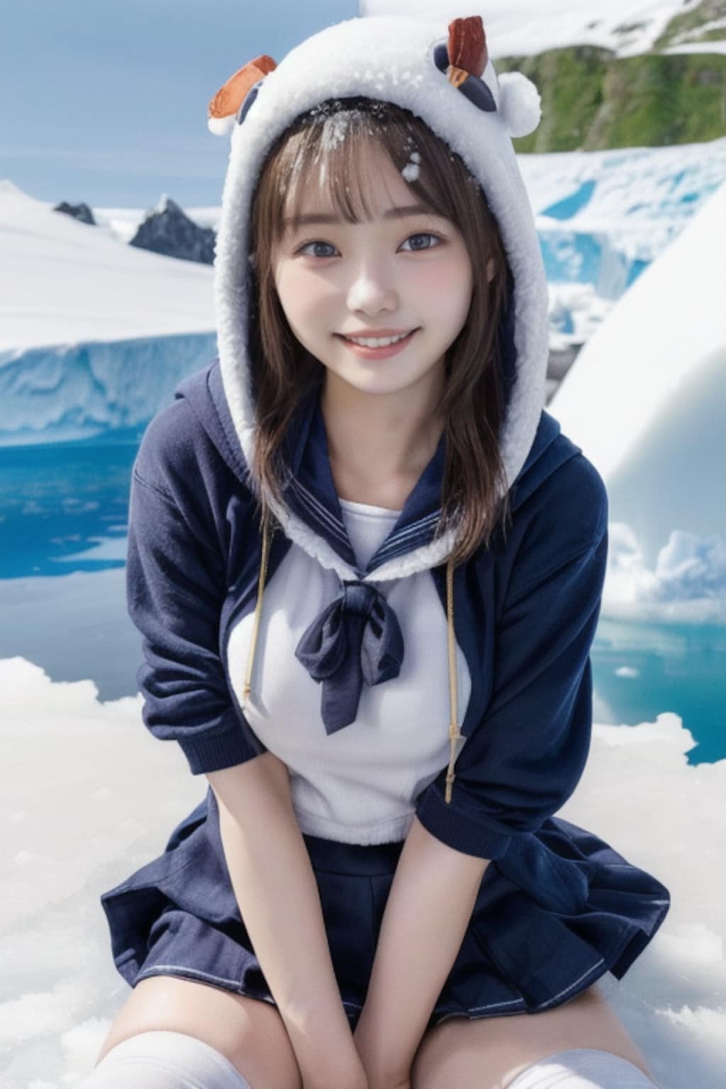 南極で涼を感じておりまっ娘ちゃん
