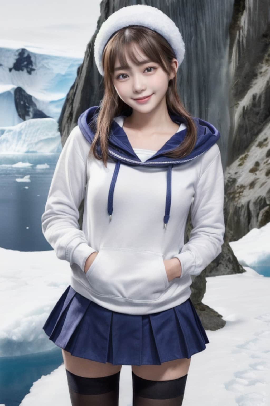 南極で涼を感じておりまっ娘ちゃん