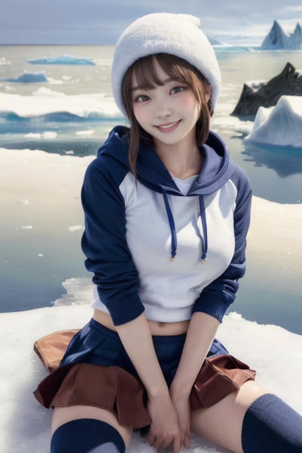 南極で涼を感じておりまっ娘ちゃん