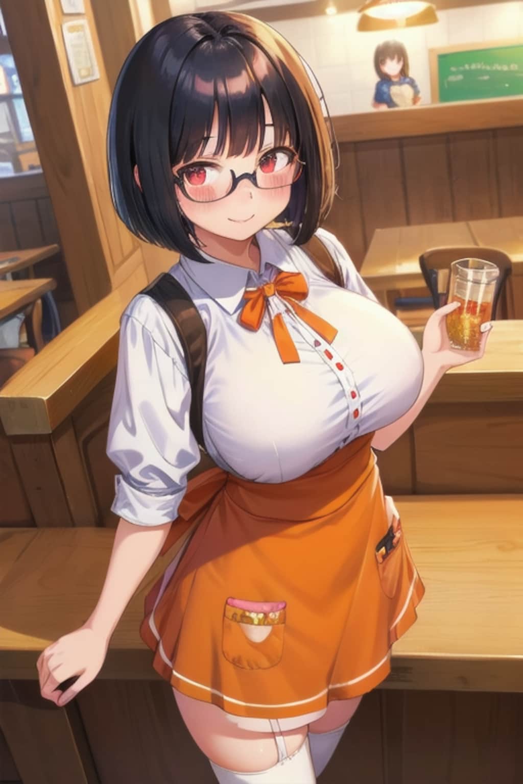 バイト中だね眼鏡ちゃん