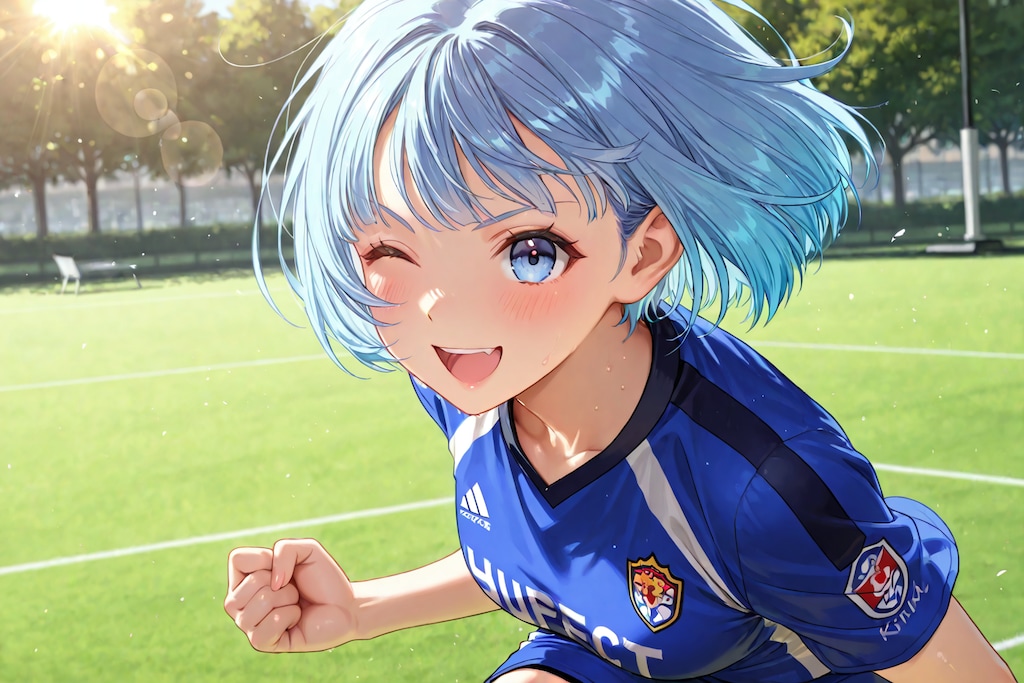 サッカーするWAVEちゃん