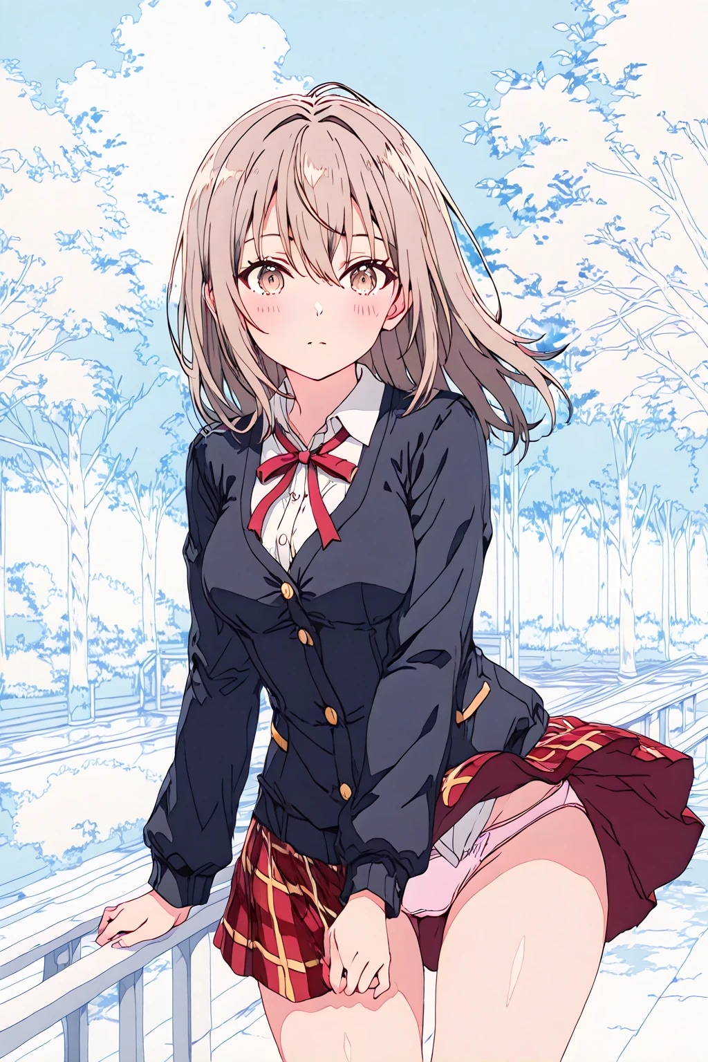隣のクラスの茶髪の女の子 ぱんちら