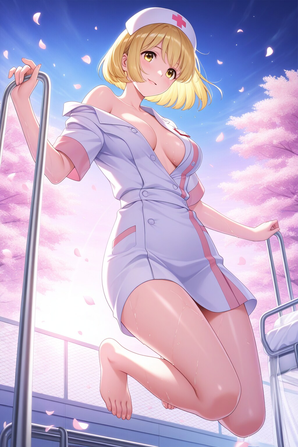 可愛いナースのお姉さん　屋上で待ってますｖ